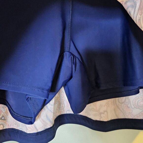 Lands End skort, navy & rust paisley print. Size 18W. # 830 - Picture 2 of 6